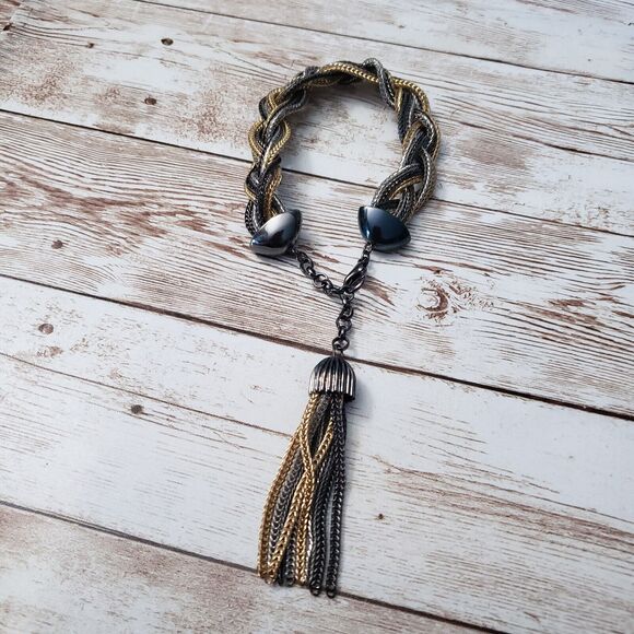 Vintage Bracelet Tri Color Woven Design - Picture 4 of 8